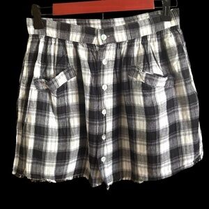 POL plaid Skater Front Button Skirt NWOT